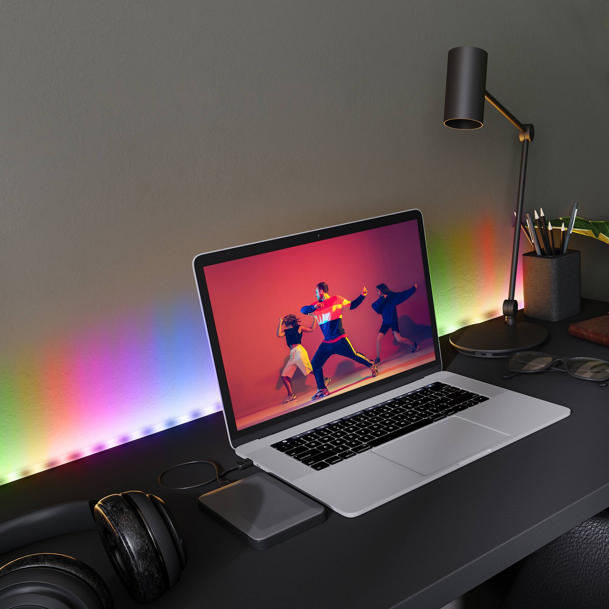 Alt View 2. Monster - Smart 6.5ft Sound Reactive Indoor Multi-Color LED Light Strip, Razer Chroma - Multicolor.