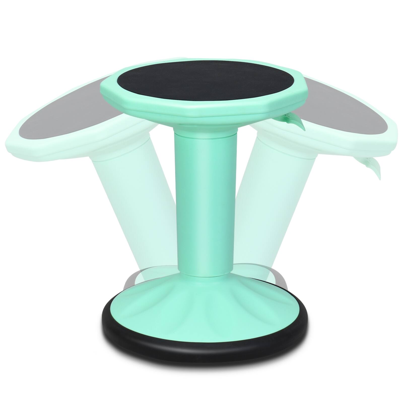 Alt View 9. Ecooso - Adjustable-Height Wobble Stool Chair for Standing Desk, Active Sitting Balance Seat, Office - Green.