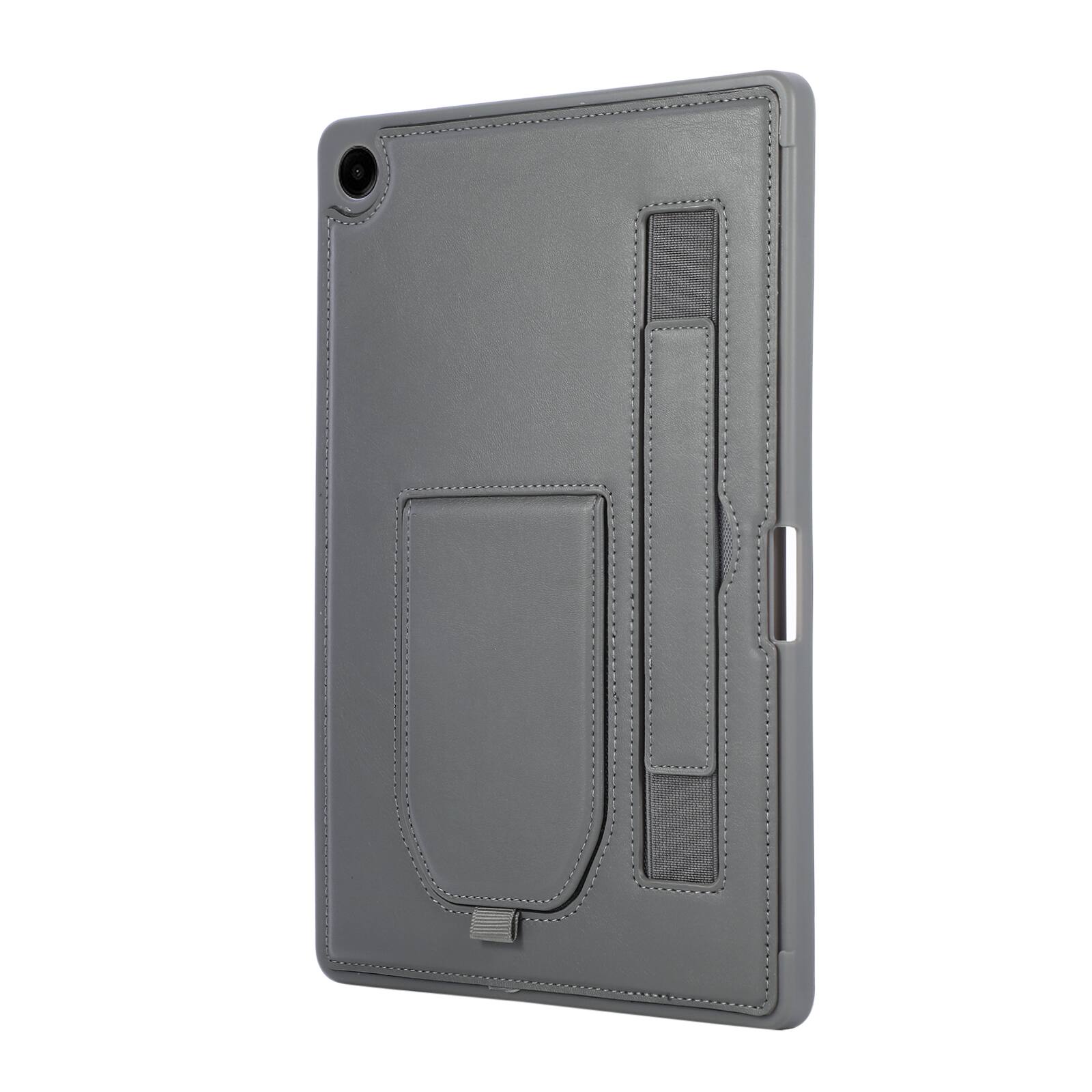 Alt View 2. Dteck - Shockproof Case for Samsung Galaxy Tab A11+ with Hand Strap and Foldable Kickstand, PU Leather TPU Protective Cover - Gary.