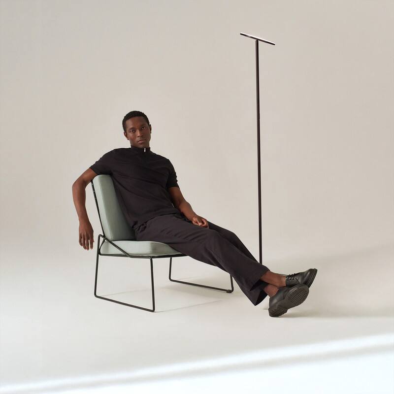 Alt View 8. Brightech - Sky Flux LED Modern Industrial Torchère Dimmable Super Bright Floor Lamp with Built-in Adjustable Head Tilt - Oil Brushed Bronze.