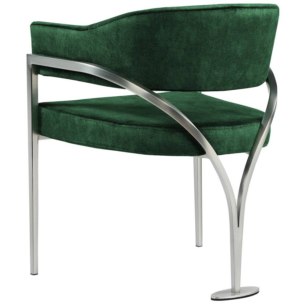 Alt View 1. Meridian Furniture - Madelyn Green Velvet Dining Chair, Set of 2 - Green.
