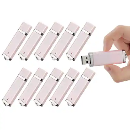 Front. Stock Preferred - 10-Pack 16GB USB 2.0 Flash Drives – Memory Sticks - Pink.