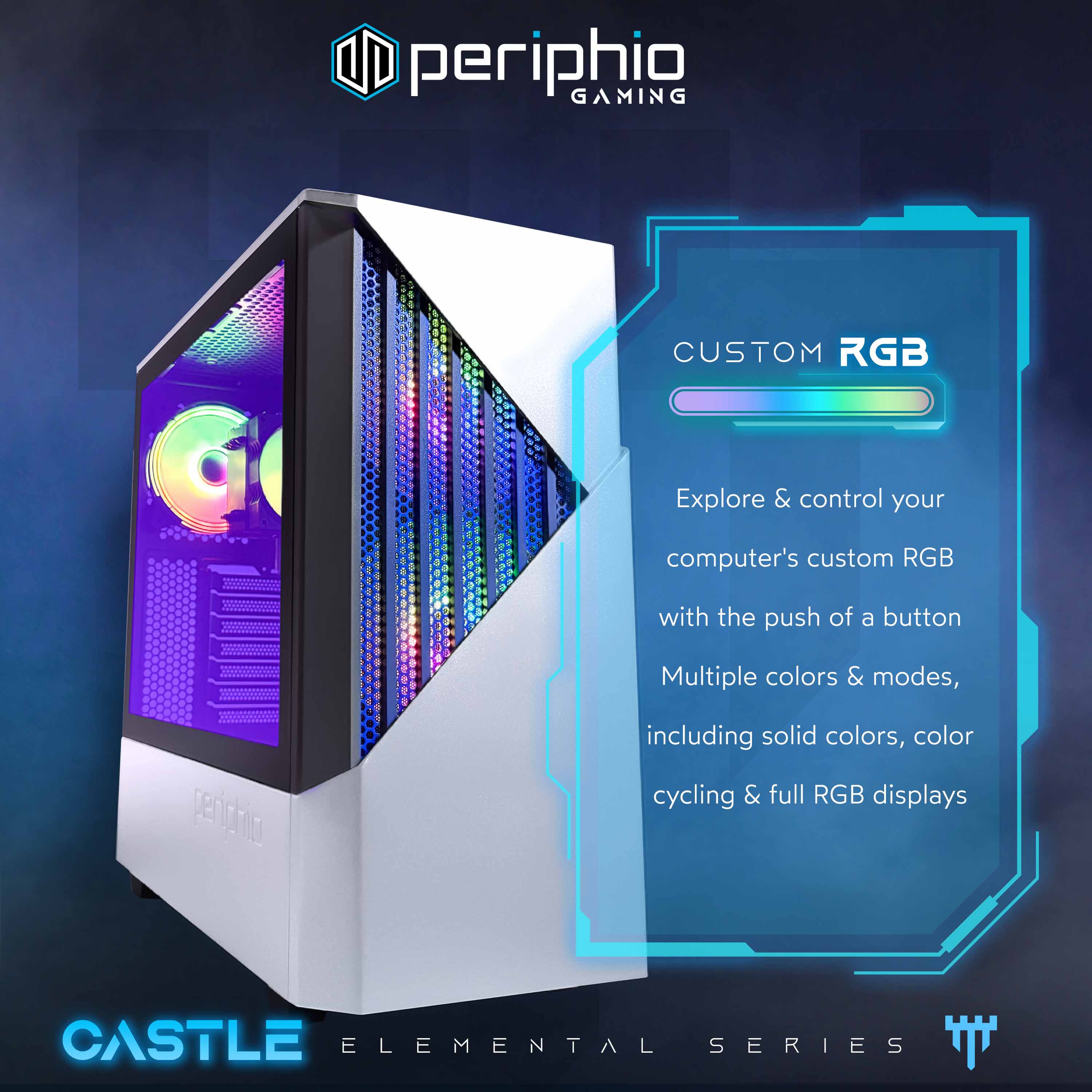 Periphio Castle Gaming PC,AMD Ryzen 5 5500,AMD Radeon 6500XT GPU