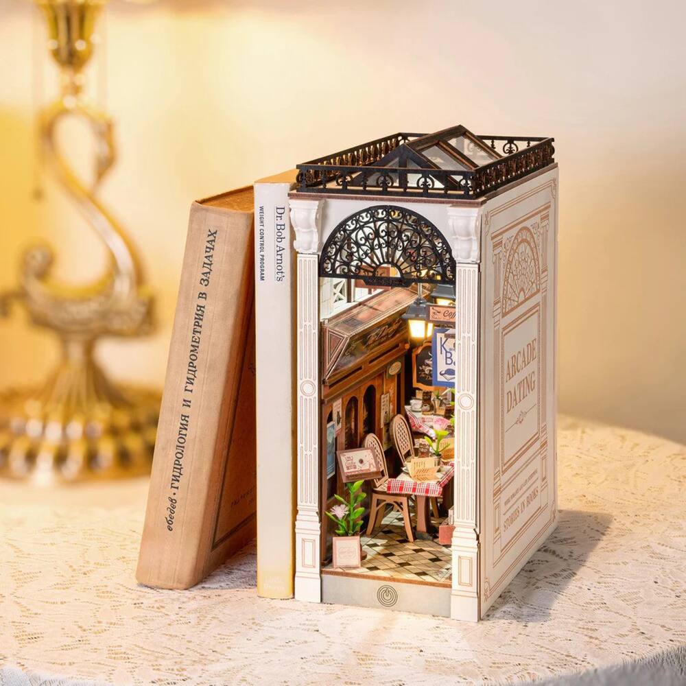 Alt View 2. 3D Puzzle - DIY 3D Book Nook Kit - Paris Arcade Dating 148pcs.