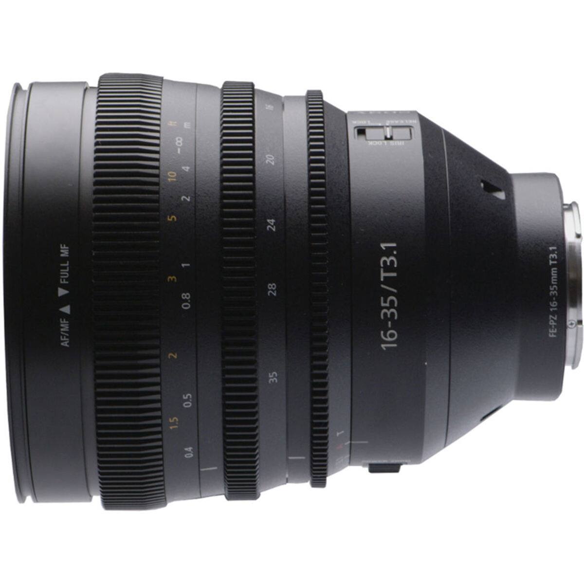 MF FULL AF/MF  
14 m 8 4 10 2 5 1 3 0.8 2 0.5 1.5 0.4  
20 24 28 35  
T  
LOOK SEMI 16-35/T3.1  
T3.1 16-35mm FE-PZ