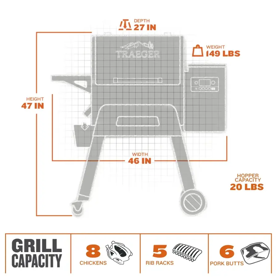 Traeger Grills Ironwood 650 Pellet Grill and Smoker with WiFire Black ...