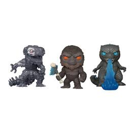 Godzilla vs Kong Funko POP 3 Pack | Godzilla | Mechagodzilla | Kong - Gray