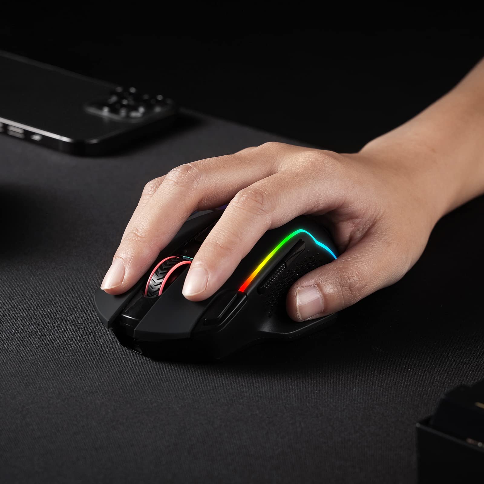 Alt View 6. PO3TICJUNKI3 - M810 Pro Gaming Mouse Gamer Wrapid Fire Key Macro Buttons -hour Reliable Power Capacity And Rgb Backlit - Black.