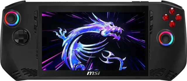 Front. MSI - Claw 7 AI+ A2VM 7" 120Hz FHD 1080P Gaming Handheld- Intel Core Ultra 7-258V - Intel Arc -32GB - 512GB SSD Console - Black.
