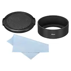 Front. Unique Bargains - 52mm Standard Focus Frosted Anti-reflective Lens Hood with Cap/Cloth for Nikon/Fuji/Pentax/Leica - Black.
