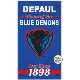 Jardine - DePaul Demons 11'' x 20'' Home Of The Sign - Blue