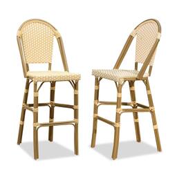 Bamboo Pattern/Cream Yellow-Bar Stool