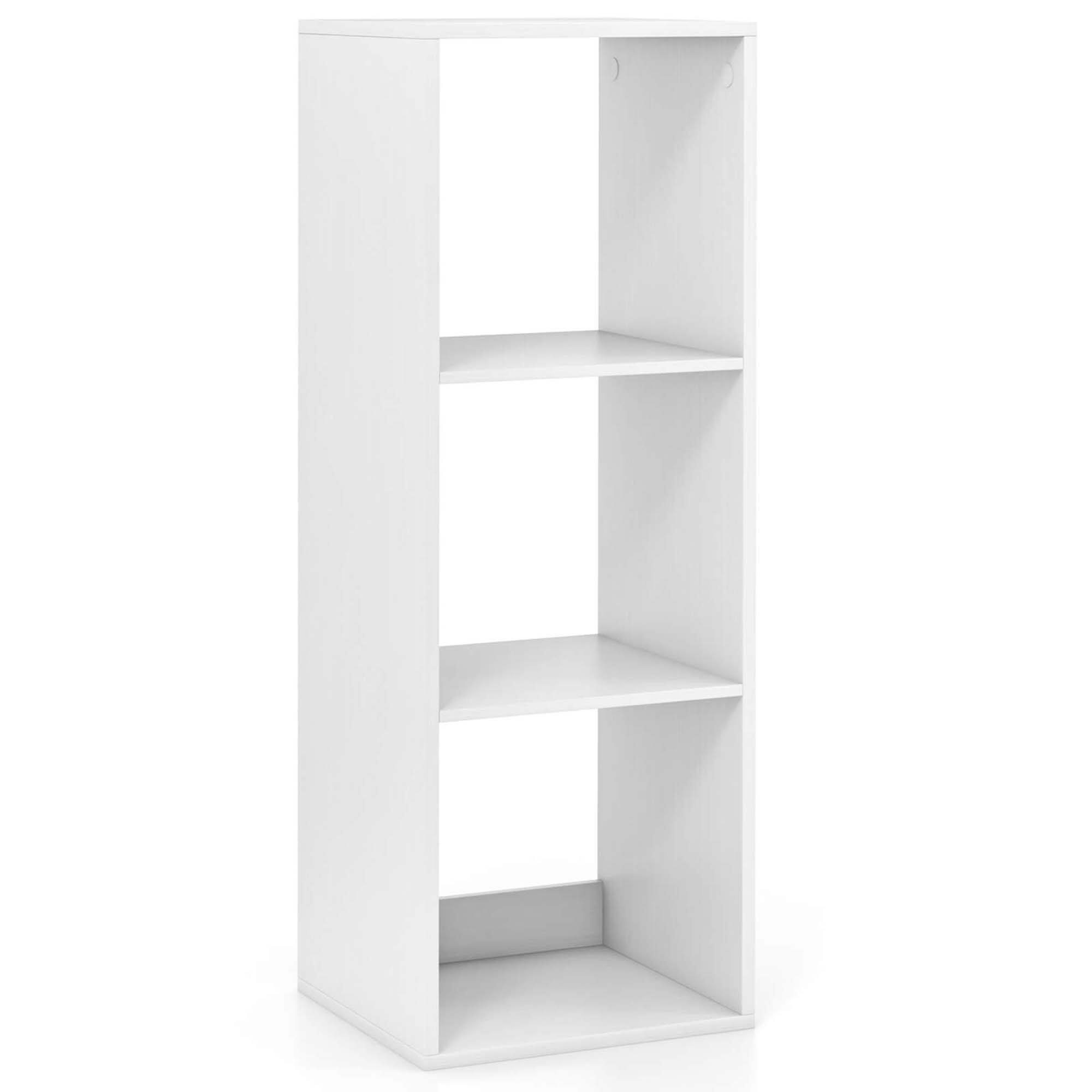 Alt View 9. Costway - Costway 3-Cube Bookcase Open Back Bookshelf with Anti-tip Kit Modern Style Organizer - White.