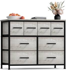 Sorbus - 8 Drawer Fabric Dresser for Bedroom, Hallway Fabric Bins - Rustic beige
