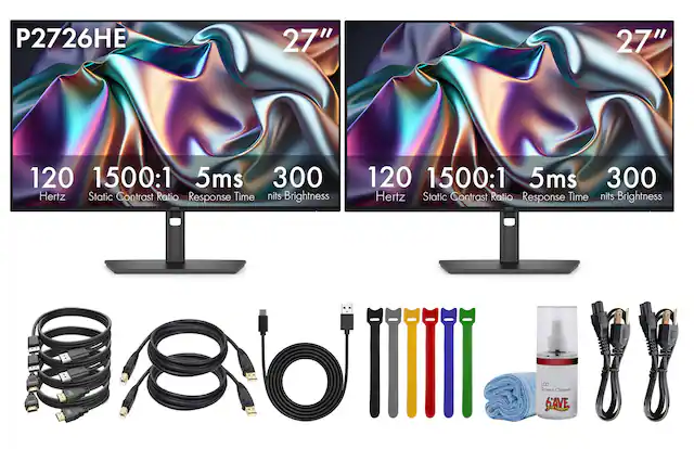 P2726HE 27" 120 Hertz 1500:1 Static Contrast Ratio 5ms Response Time 300 nits Brightness
27" 120 Hertz 1500:1 Static Contrast Ratio 5ms Response Time 300 nits Brightness
LCD Screen Cleaner
GAVE MonCs