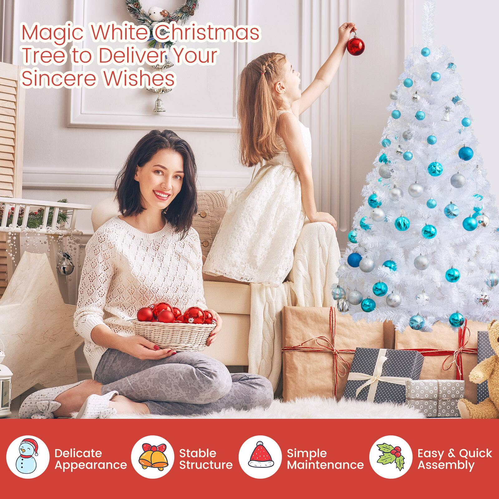 Magic White Christmas Tree to Deliver Your Sincere Wishes

- Delicate Appearance
- Stable Structure
- Simple Maintenance
- Easy & Quick Assembly