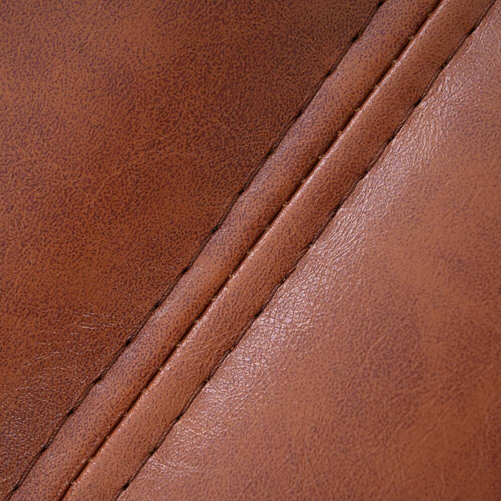 Alt View 6. Ropilly - Ropilly 63 Inch Brown PU Leather Dining Bench, Modern Indoor Entryway Seating with Rubber Wood Legs - Brown.
