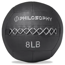 Philosophy Gym - Wall Ball - Soft Weighted Medicine Ball - Non-Slip Grip - Black