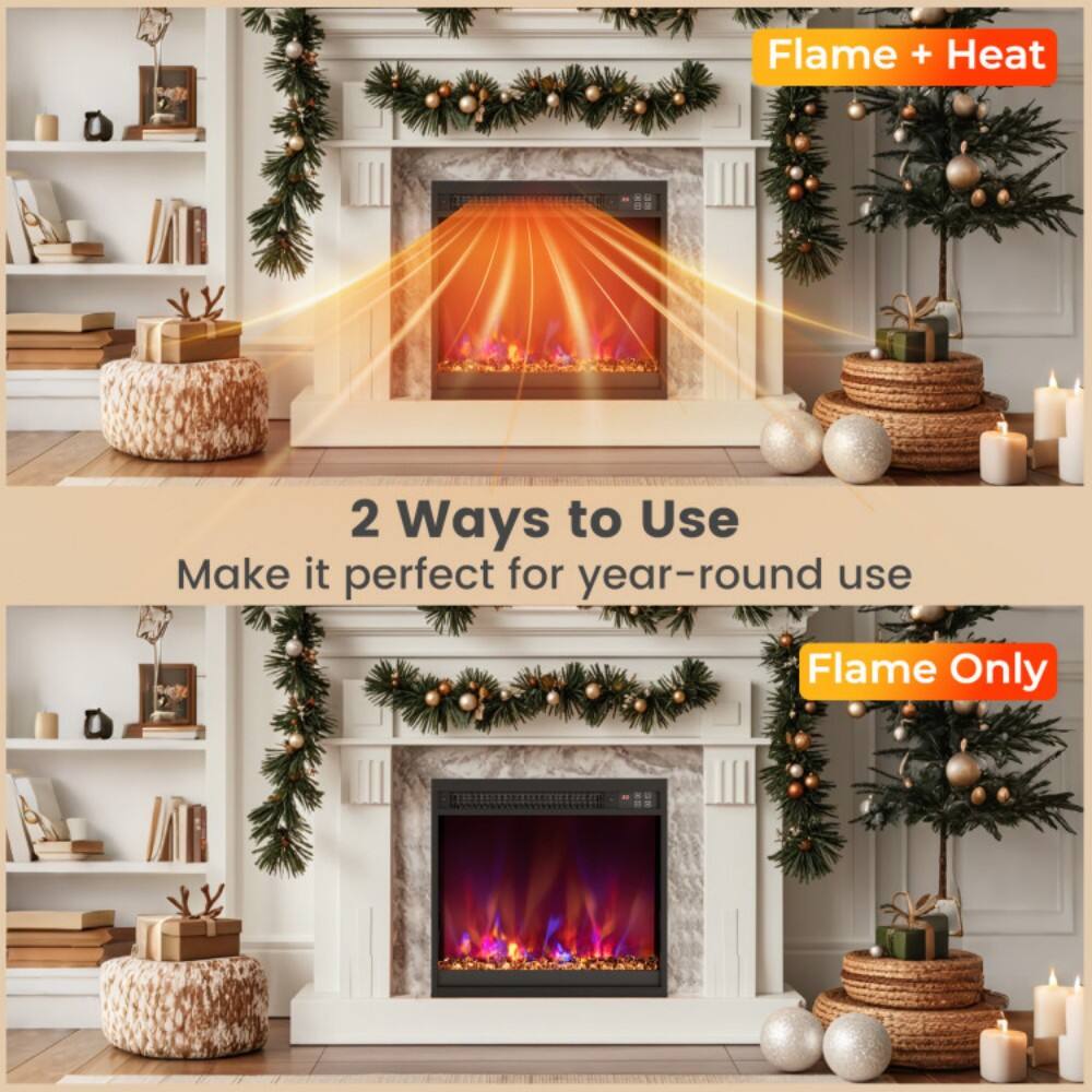2 Ways to Use  
Make it perfect for year-round use  

Flame + Heat  

Flame Only