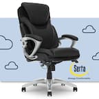 Front. Serta - Bryce Bonded Leather Executive Office Chair - Black.