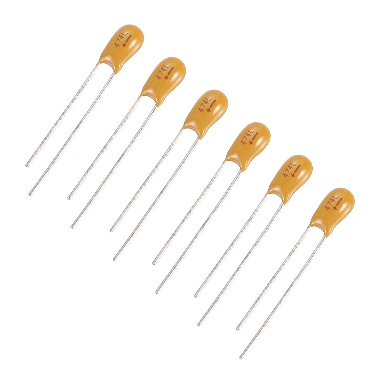 Unique Bargains - Tantalum Capacitor 0.47uF 35V Yellow Radial Dipped, for Circuit Boards/DIY/Computer, 6pcs - Orange price history on PriceWatchPro