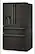 Left. KitchenAid - 29 Cu. Ft. French Door Refrigerator with Exterior Water and Ice and FreshChill Full-Width Refrigerated Drawer - Black Ore.