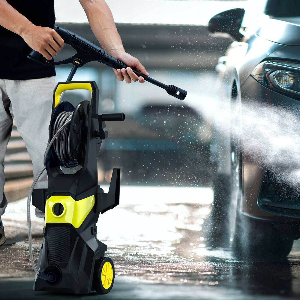 Alt View 2. Topteng - 1200W Electric Pressure Washer-3000 PSI, 2.6 GPM Flow, with Adjustable Nozzles&Integrated Storage, Portable for Car&Home.