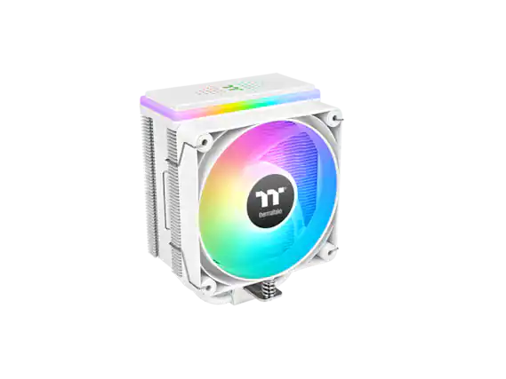 Front. Thermaltake - Thermaltake ASTRIA 400 ARGB Cooler, 6 Cu Pipes, 120mm Fan, 230W TDP, White - White.