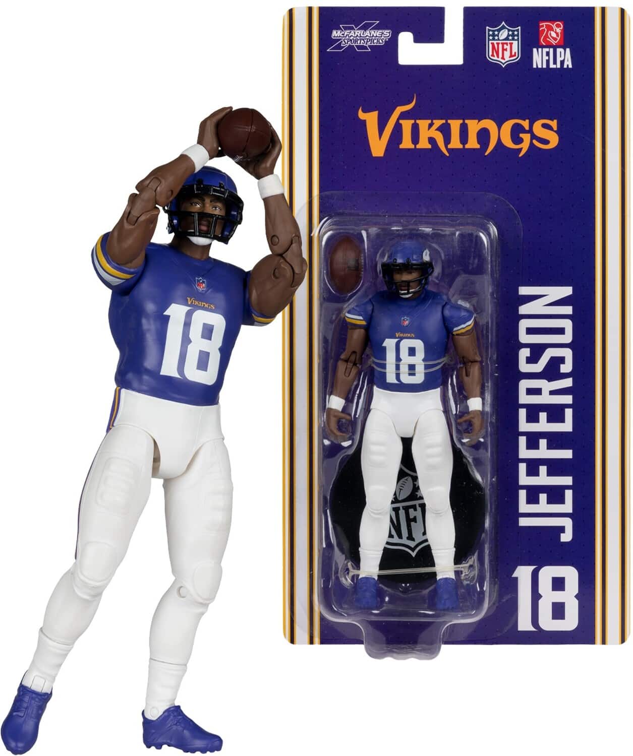 "McFarlane Toys - McFarlane SportsPicks - NFL - Justin Jefferson (Minnesota Vikings) 6"" Action Figure - COLLECTIBLES - Multicolor" price history on PriceWatchPro