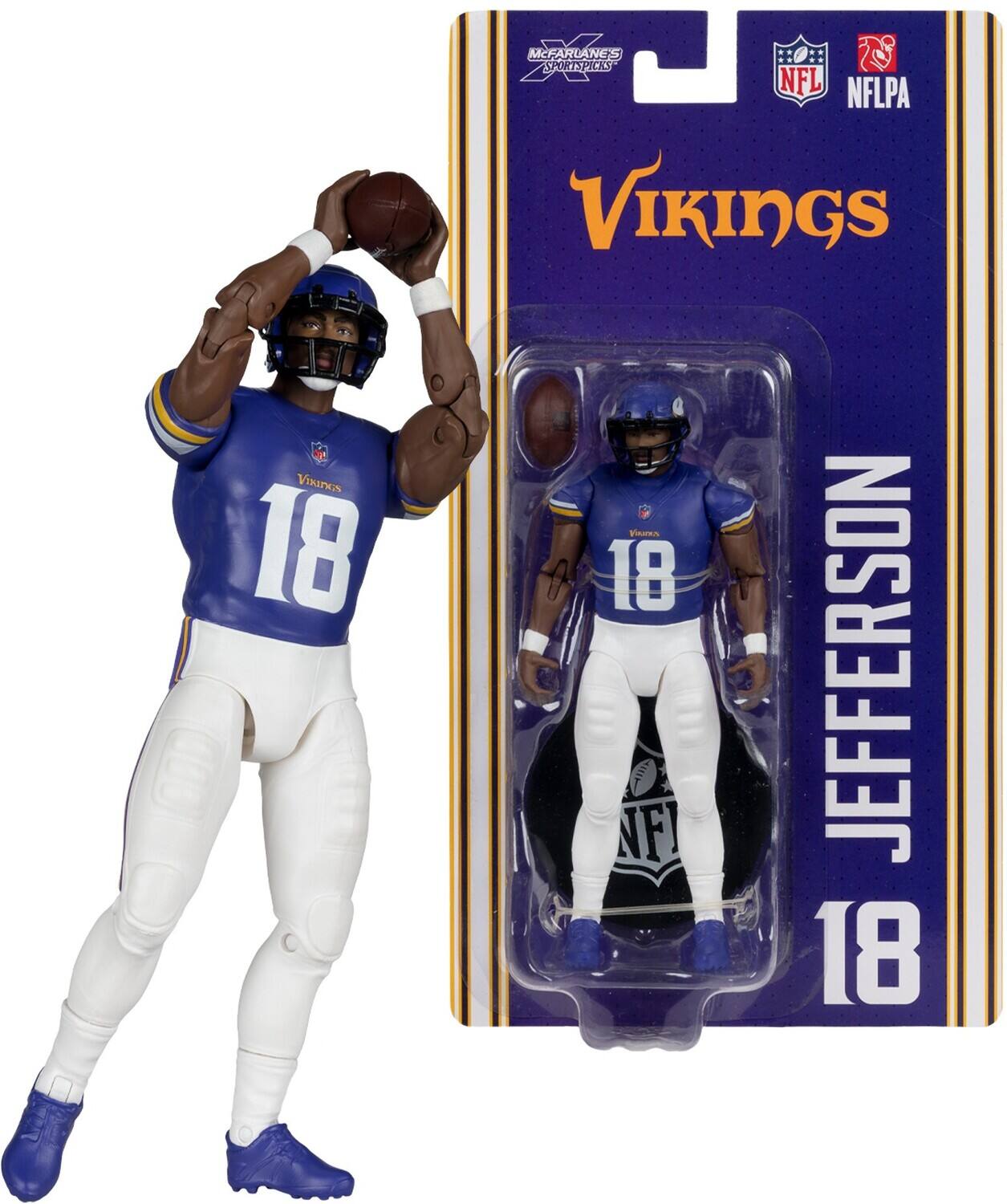 McFarlane SportsPicks - NFL - Justin Jefferson (Minnesota Vikings) 6" Action Figure - COLLECTIBLES