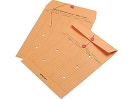 Quality Park - Kraft Button & String Inter-Departmental Envelope 10" x 13", 100/Box - Brown Kraft