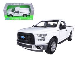 2015 Ford F-150 Regular Cab Pickup Truck 1/24-1/27 Diecast Model Car by Welly - White