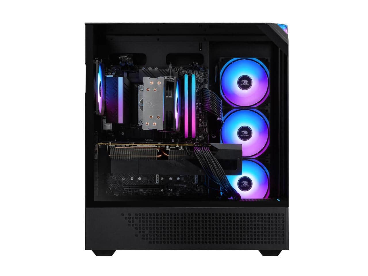 Alt View 1. iBUYPOWER - iBUYPOWER Element Gaming PC Desktop - AMD Ryzen 7 8700F, NVIDIA GeForce RTX 5060 8GB, 32GB DDR5 RGB RAM, 1TB NVMe SSD.