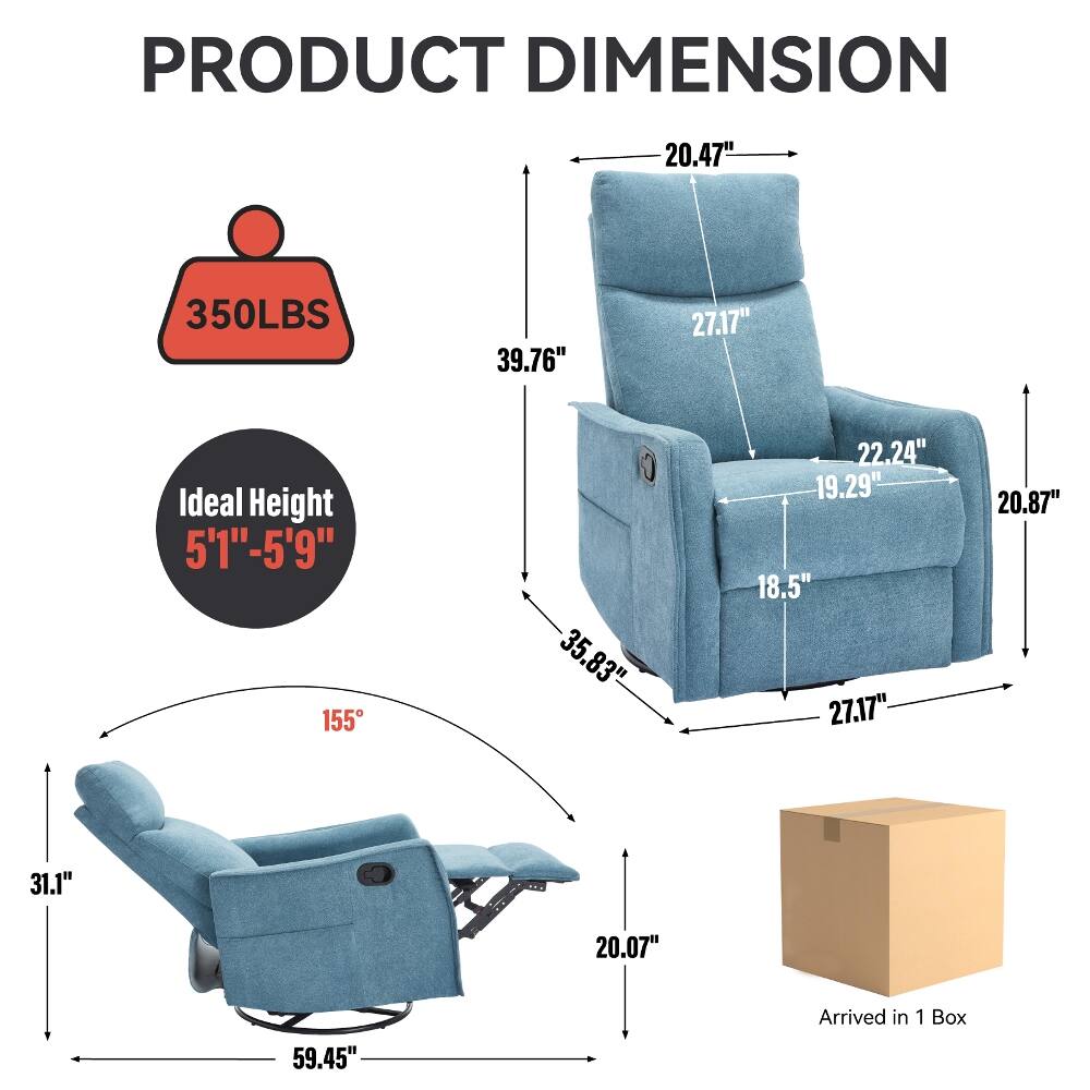 PRODUCT DIMENSION

- 20.47"
- 350LBS
- 39.76"
- 27.17"
- Ideal Height 5'1"-5'9" 155
- 35.83"
- 22.24" 19.29" 18.5" 27.17"
- 20.87"
- 31.1"
- 20.07"
- 59.45"
- Arrived in 1 Box