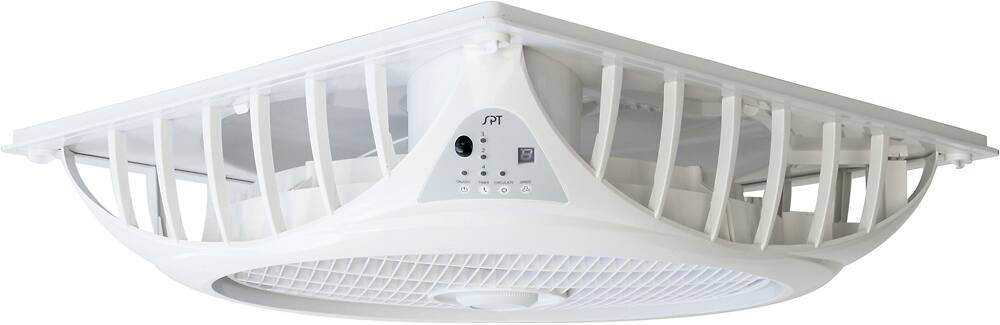 Alt View 11. SPT - 9-Speed Drop Ceiling Fan - White.