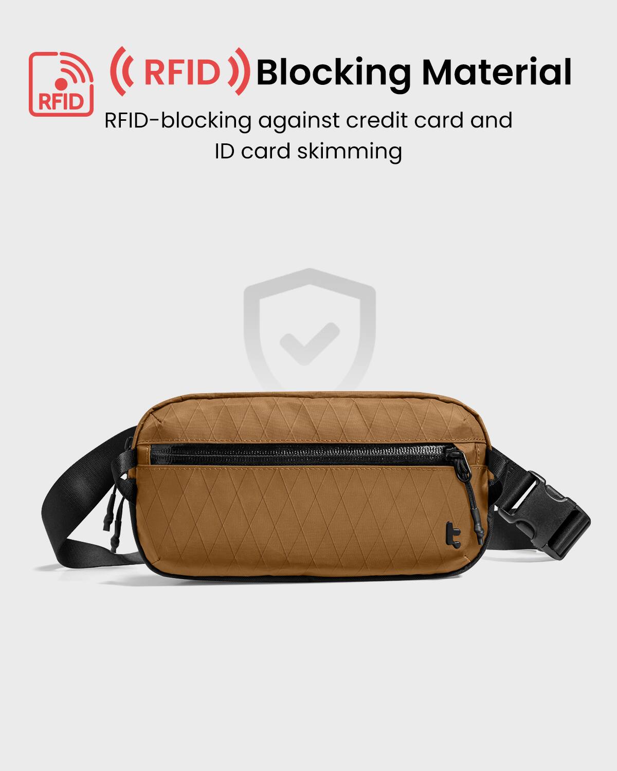 RFID Blocking Material: RFID-blocking against credit card and ID card skimming.