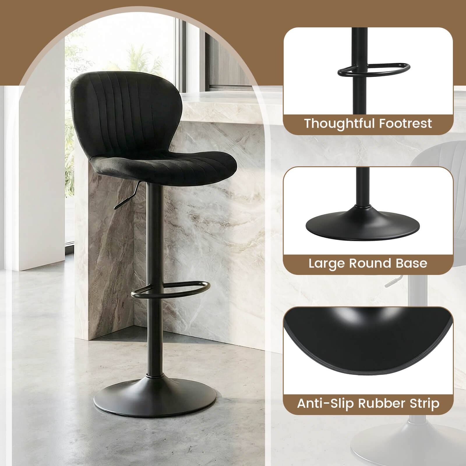 Thoughtful Footrest  
Large Round Base  
Anti-Slip Rubber Strip