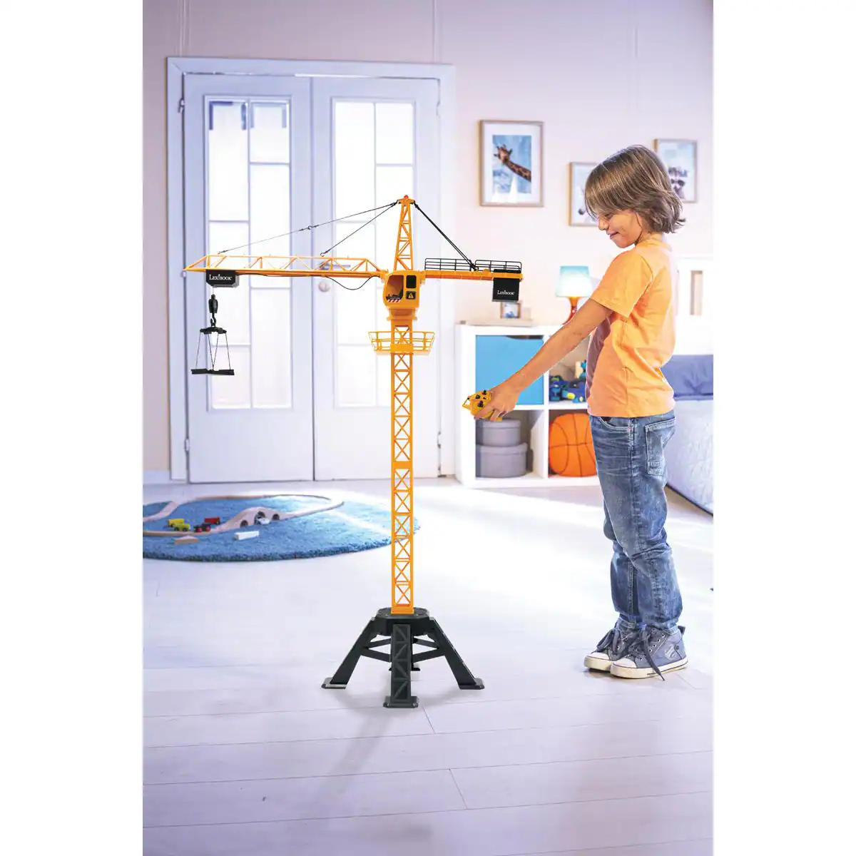 Alt View 4. Lexibook - CROSSLANDER® PRO TOWER CRANE Remote-Controlled Crane with Light and Sound Effects.