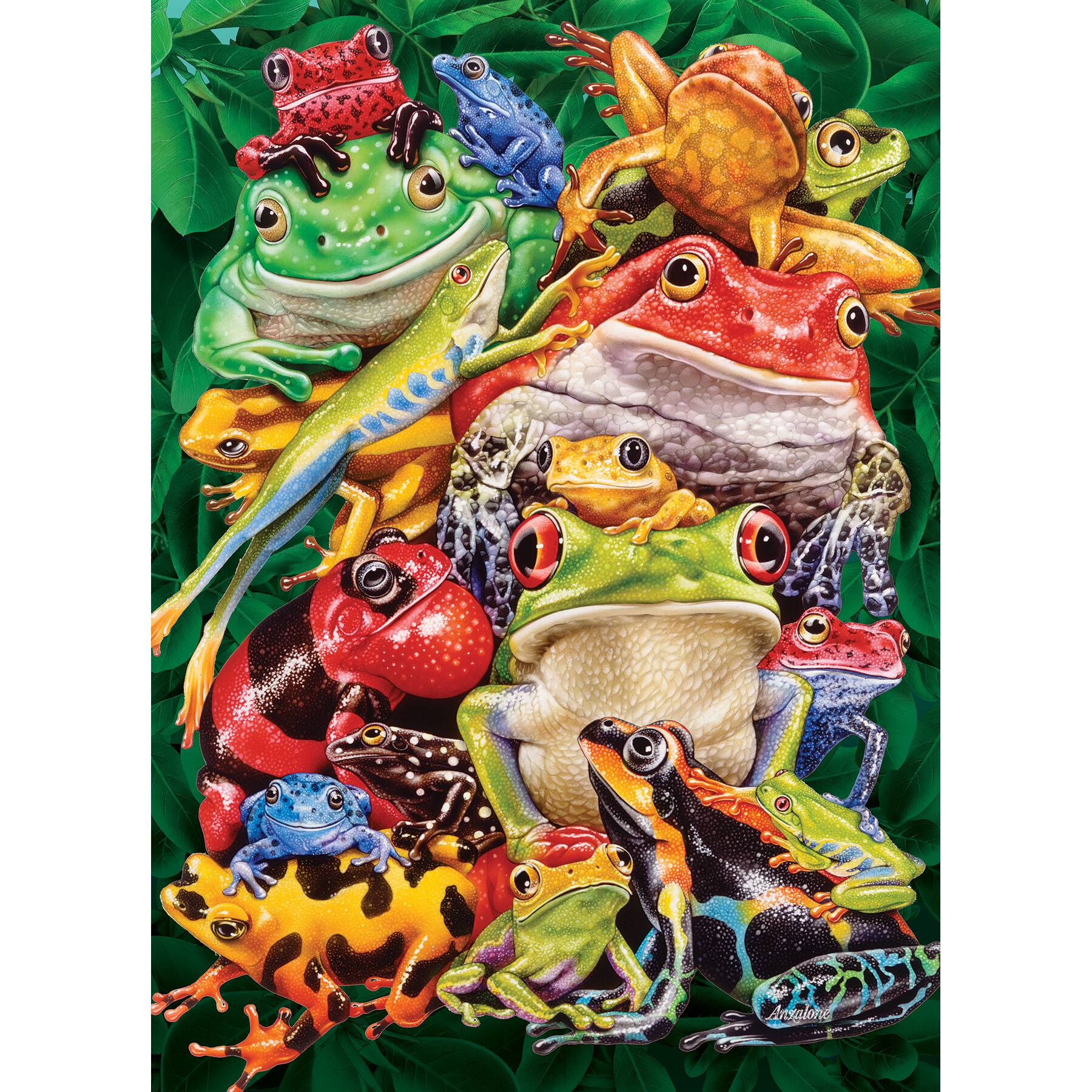 Angle. Outset Media - Outset Media: Cobble Hill Frog Business 1000 Piece Puzzle.