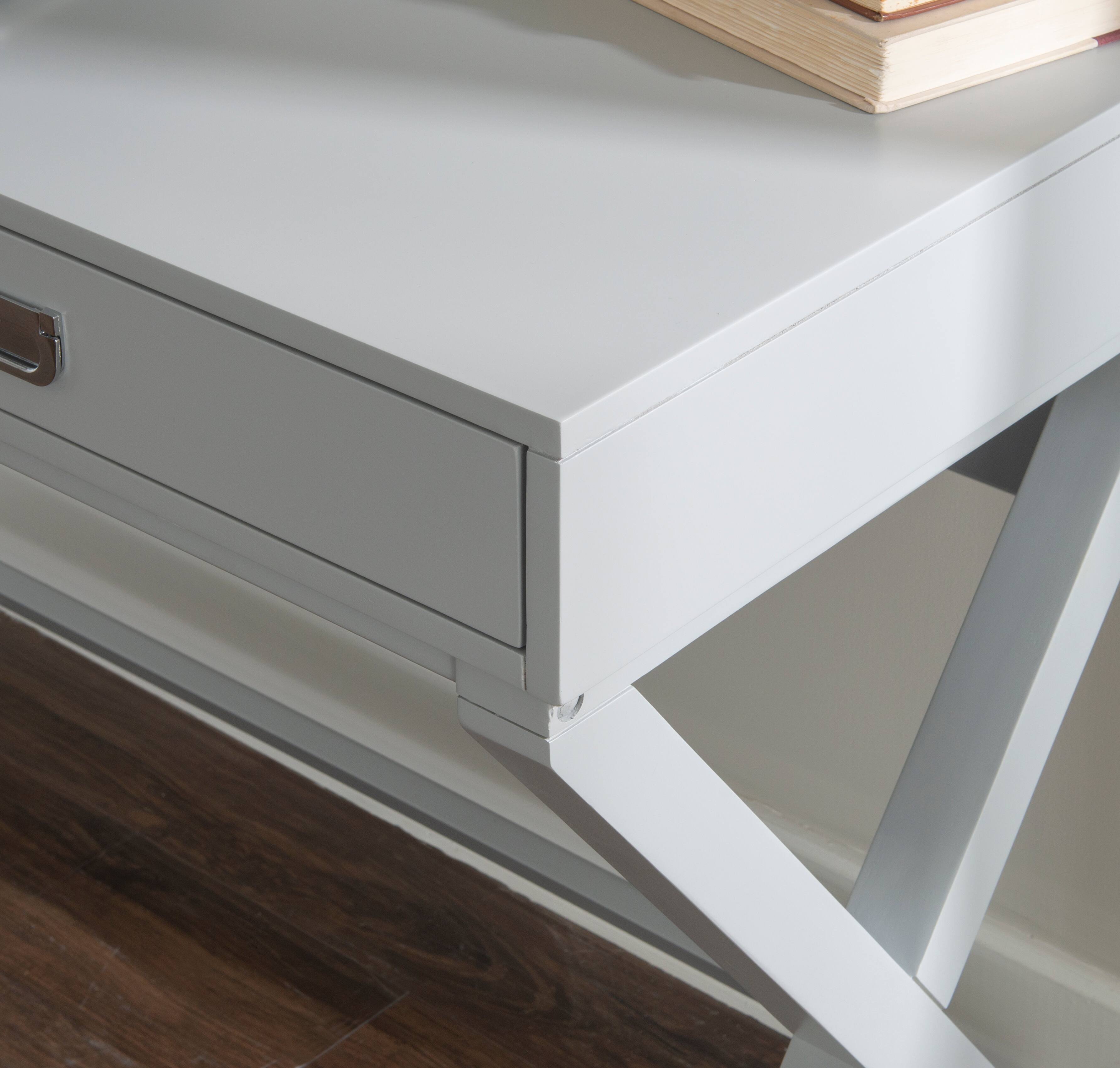 Alt View 25. Linon Home Décor - Penrose Two-Drawer Campaign-Style Writing Desk - Gray.