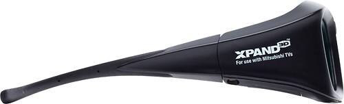 Angle Standard. Mitsubishi - XPAND Active Shutter Infrared 3D Glasses - Satin Black.