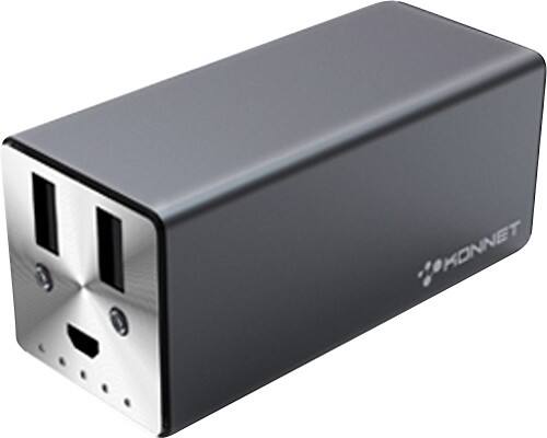 Front Standard. Konnet - PowerEZ Pro External Lithium-Polymer Battery for Select Mobile Phones - Black.