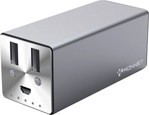 Front Standard. Konnet - PowerEZ Pro External Lithium-Polymer Battery for Select Mobile Phones - Gray.