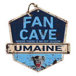 Jardine - Maine Black Bears 20'' x 20'' Fan Cave Badge Sign - Navy