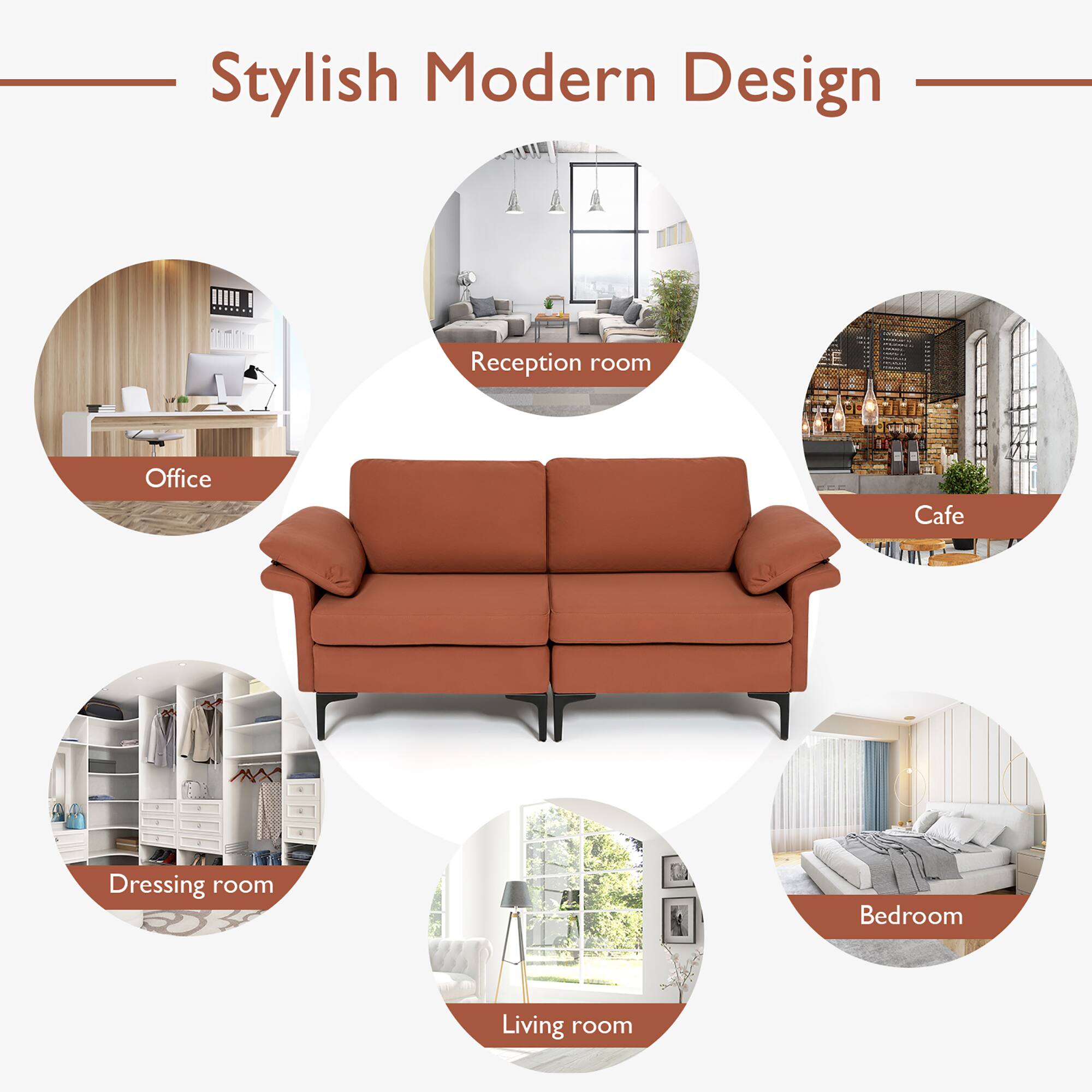 Stylish Modern Design

- Office
- Reception room
- Cafe
- Dressing room
- Living room
- Bedroom