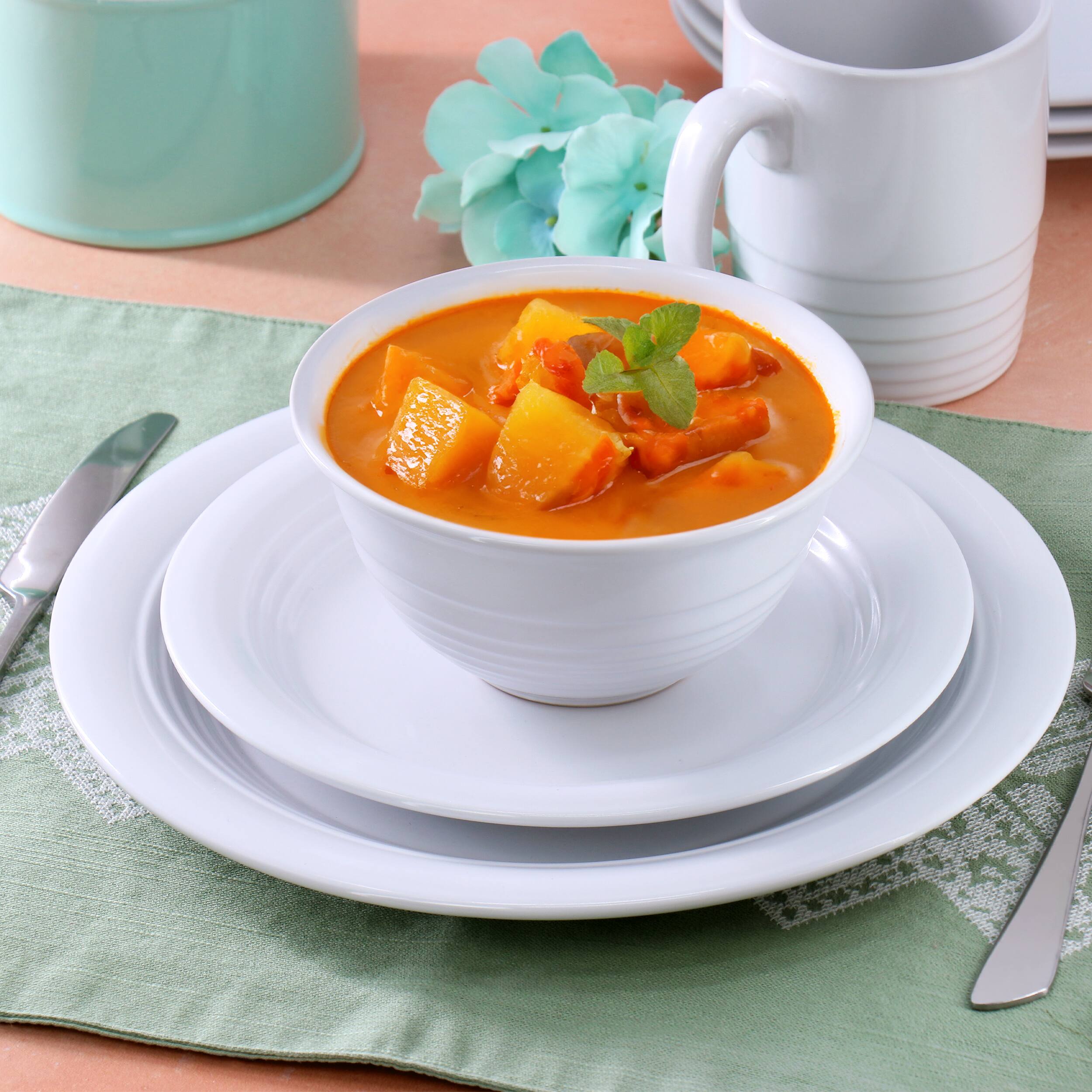 Alt View 6. Martha Stewart - Martha Stewart Everyday 16 Piece Round Stoneware Dinnerware Set in White - White.