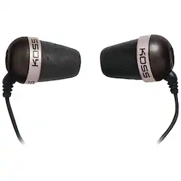Koss - Plug Classic Wired In-Ear Headphones, In-Line Remote, 3.5mm Connector, Noise Isolating - Black