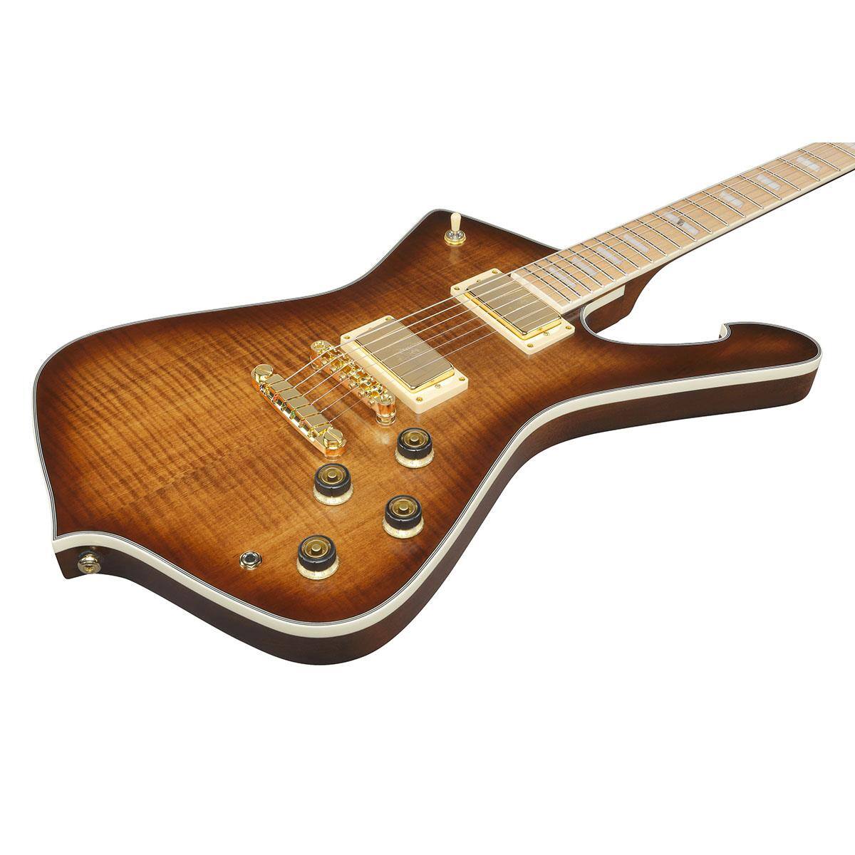 Alt View 5. Ibanez - Ibanez Iceman Standard Series IC420MFM Electric Guitar, Caramel Burst Low Gloss.