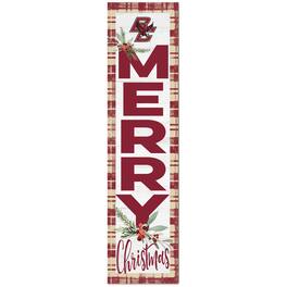 Jardine - Boston College Eagles 12'' x 48'' Outdoor Christmas Leaner - White