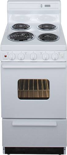 Premier - 2.4 Cu. Ft. Freestanding Electric Range - White-on-White - Larger Front
